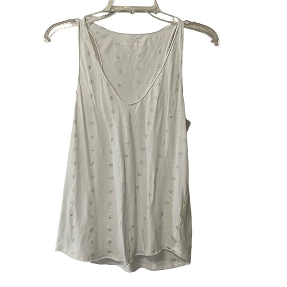 Zadig & Voltaire Hilda Scoop Embellished Tank Top S White with Silver Detail - Picture 14 of 15